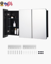 Medicine Cabinet 25.5 x 40 inch Medicine Cabinet for Bathroom w/ Mirror, Alumin