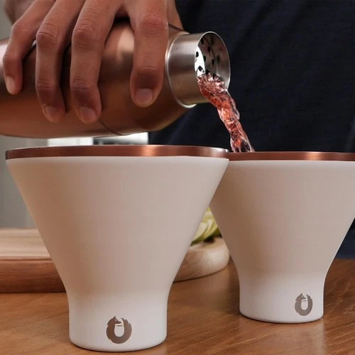 Snowfox Stemless Martini Glasses
