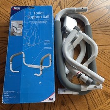Toilet Safety Frame - Toilet Safety Rails with Adjustable Width - READ