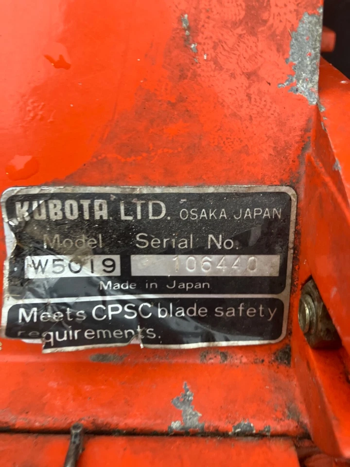 Husillos traseros cortacésped kubota w5019 Foto 2 de 2