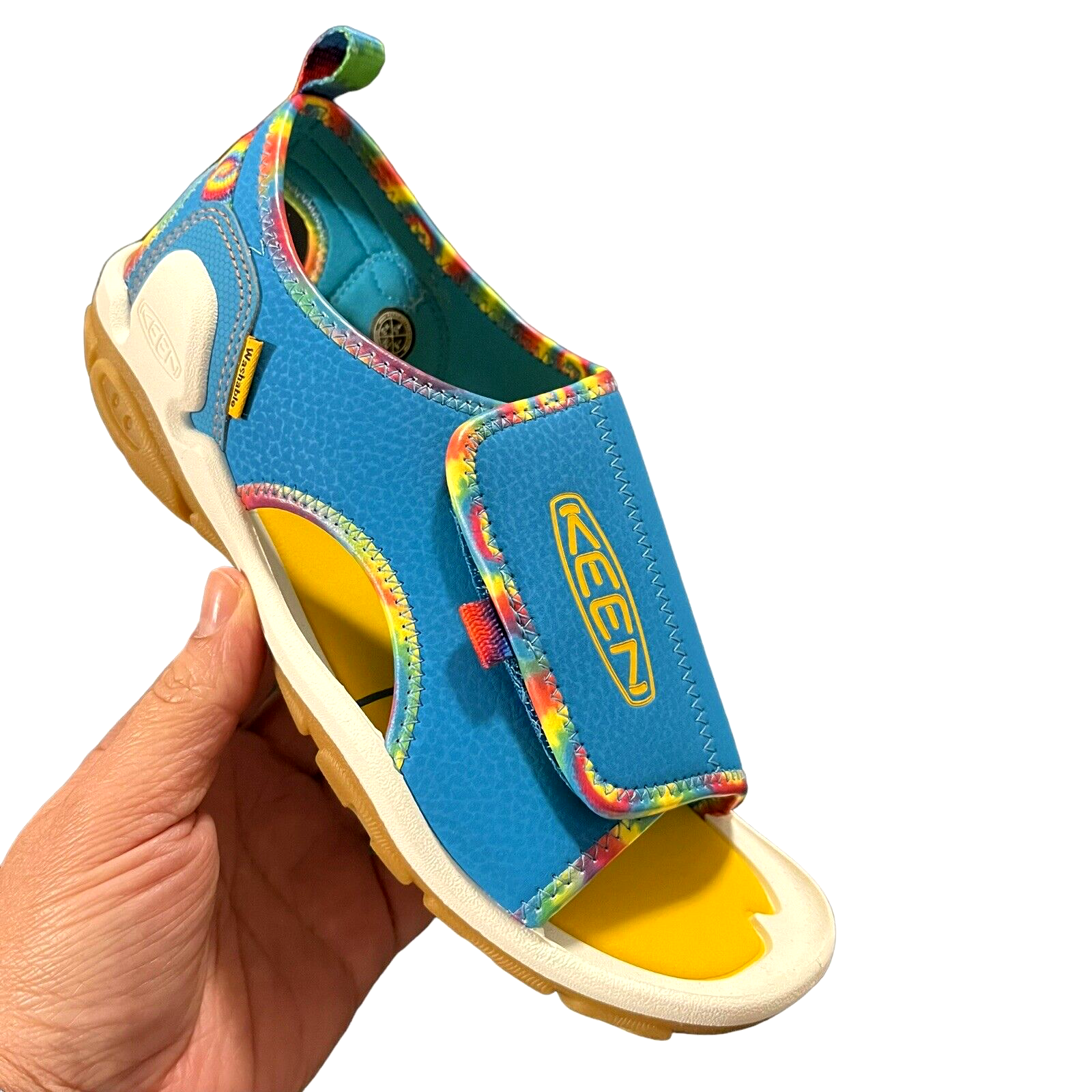 Sandali sportivi outdoor KEEN giovani ragazze taglia 4 blu tie dye regolabili lavabili