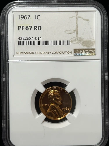 1962 Lincoln Memorial Cent NGC PR67RD receive coin pictured see description 3687