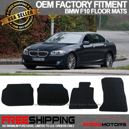 1116 F10 5 Series Sedan 4PC Floor Mats Rubber Liner Carpet Nylon FOR