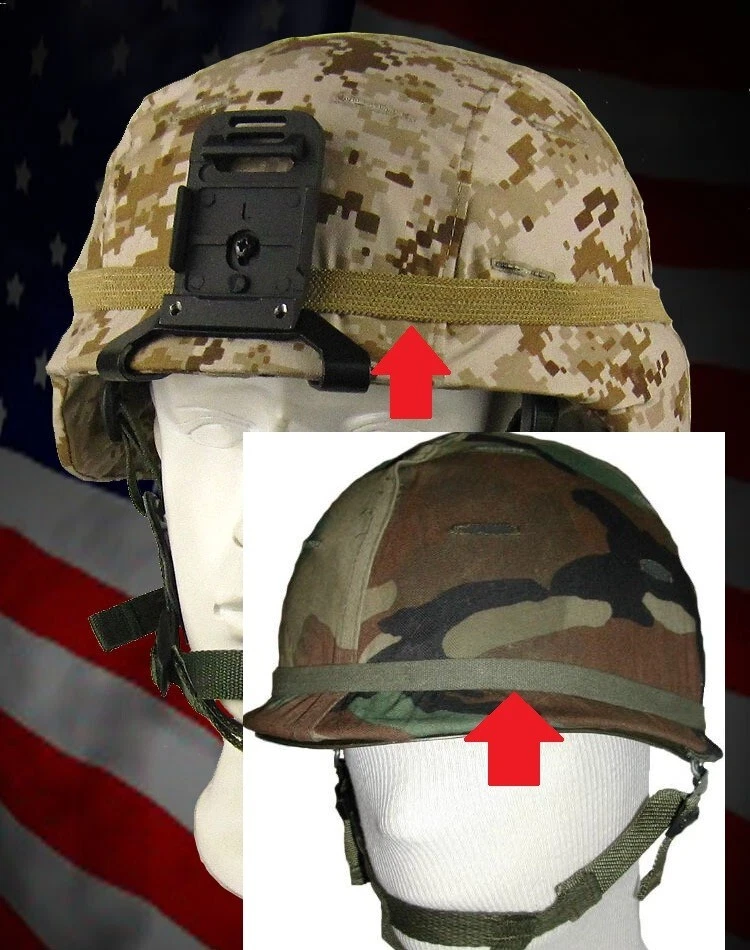 BANDA DE CASCO OJO DE GATO para ACH LWH M1 M88 PASGT MICH USMC HECHO MILITARMENTE EN EE. UU. Foto 2 de 4