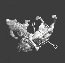 Northern Crusades Miniatures Medieval English Mounted Knight Falling Casualty 3D