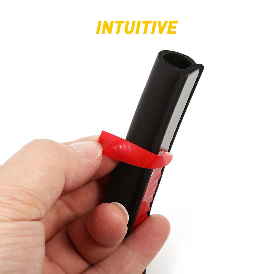 Juego de 2 5M Puerta en Forma de D Coche Sello de Goma Rayas Protector Hueco Resistente para el Clima Universal Foto 2 de 4