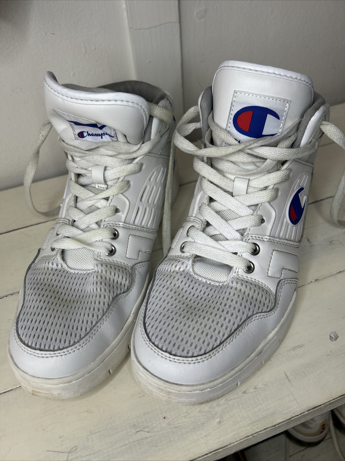 SAOLA Scarpe da basket MID TOP da uomo con logo C bianco Champion 3 su 3 taglia 9 5
