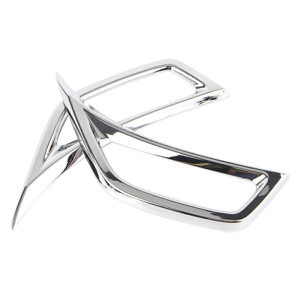 2x ABS Chrome Side Air Vent Intake Cover Trim For Jeep Wrangler JL 2018