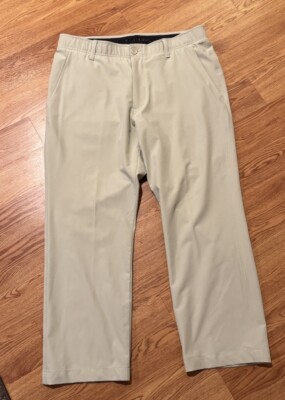 Under Armour Men s Chino Pants 36x30 Beige Stretch Performance Golf Career Work