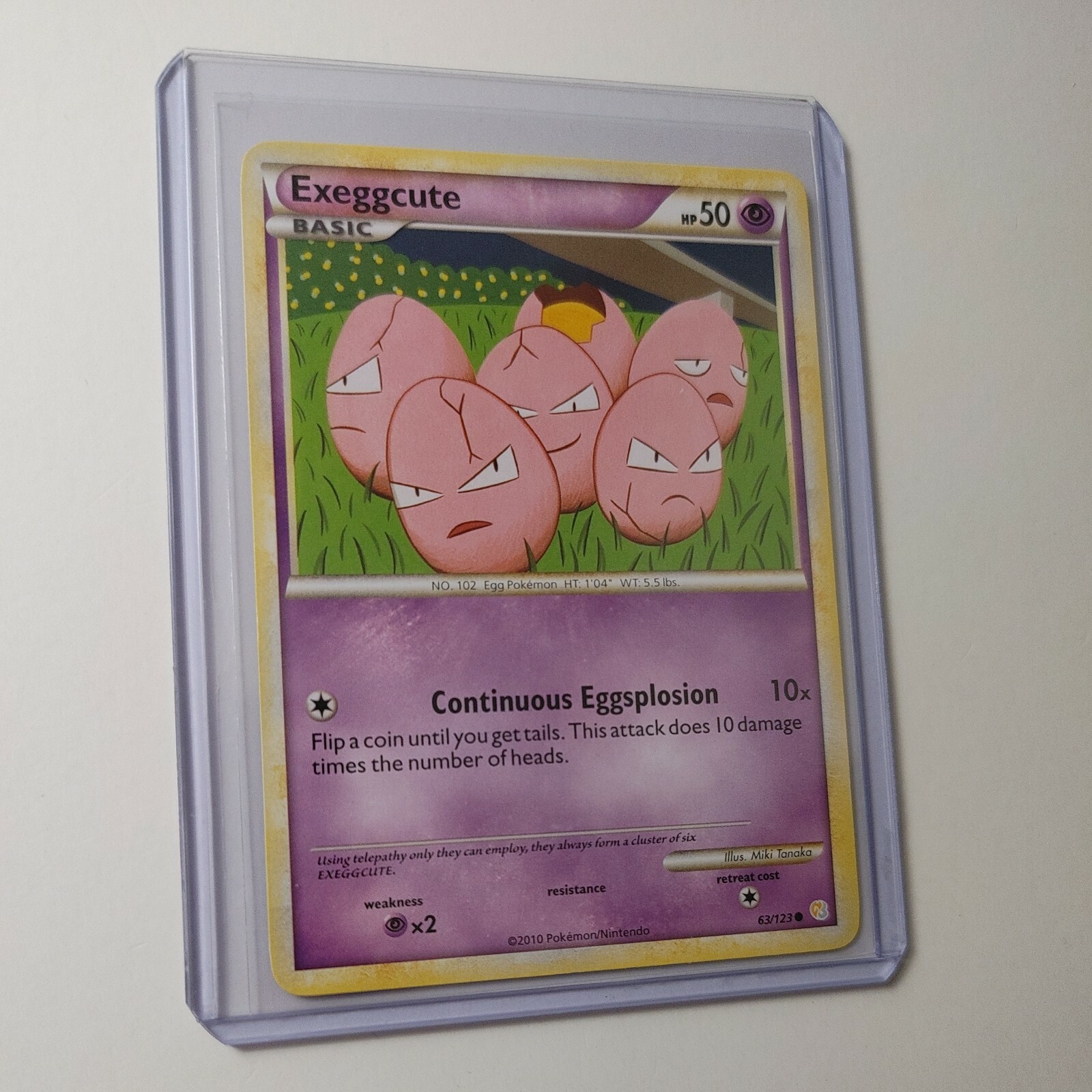 Exeggcute 63/123 HeartGold SoulSilver 2010 Pokemon Card Common Near Mint