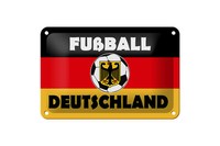 Blechschild Spruch 18X12 Cm FußBall Deutschland Metall Deko Schild