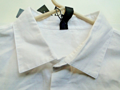ARMY OF ME SHIRT WHITE COTTON LINEN LONG SLEEVE CH 40