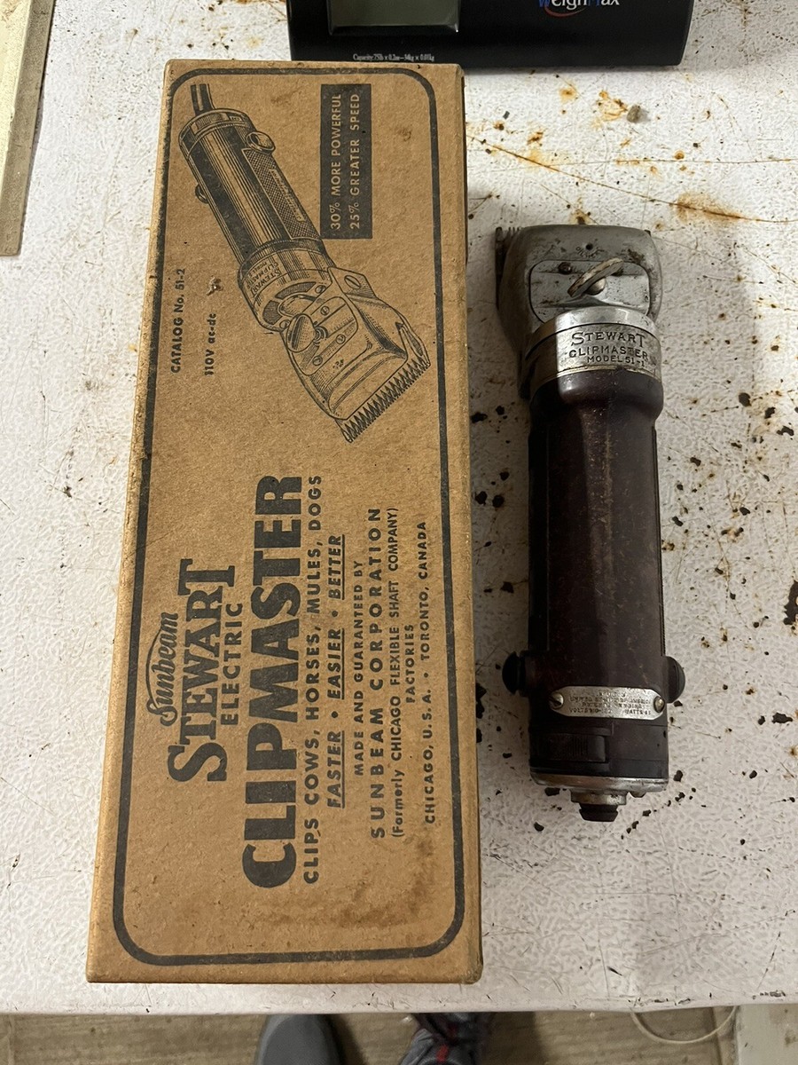 SUNBEAM STEWART MODEL 51-2 ELECTRIC CLIPMASTER HAIR CLIPPERS DOGS