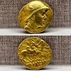 Ancient Bactrian Eucratides I (circa 171- 145 B.C) 18K Solid Gold Coin