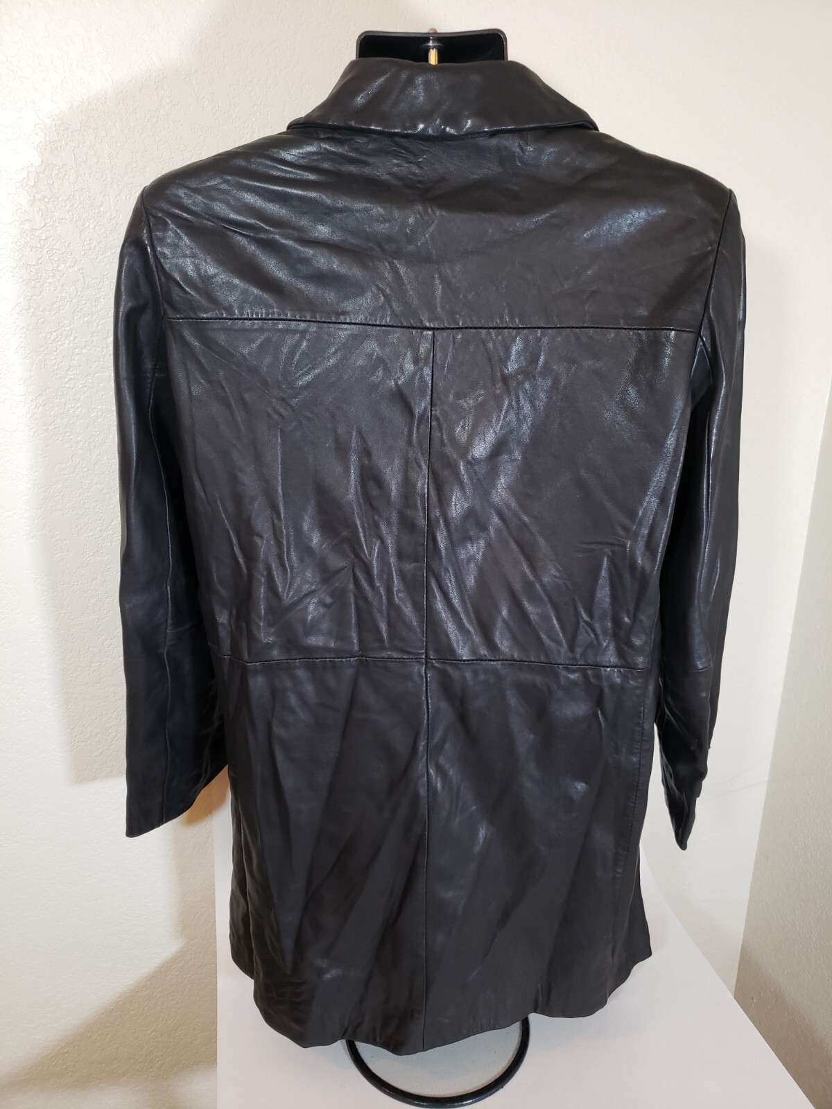 Calvin Klein Men's Lambskin Leather Jacket Black Soft Size Large Rare & Awesome image 4