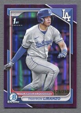 2024 Bowman Chrome Purple Refractor #BCP-182 Thayron Liranzo /250 1st