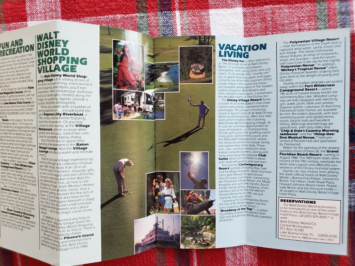 Disney - ミイページ 1988 Walt Disney World Amusement Theme Park Brochure