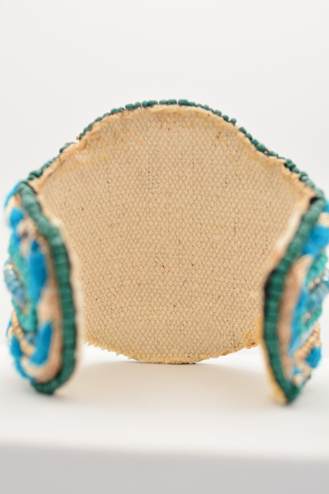 Beaded Cuff Bangle Bracelet Sequin Rhinestone Cry… - image 9