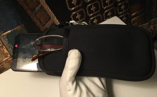 Neoprene Zippered EyeGlasses Or Smartphone Soft Pouch Case With Outer Pocket - 第 22/23 張圖片