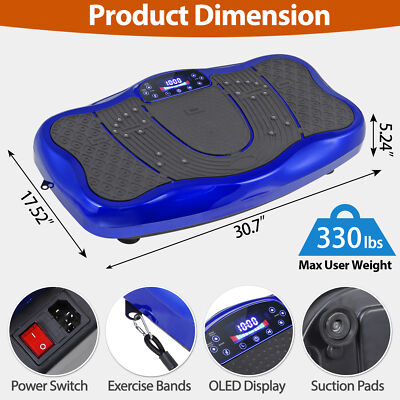 Vibration Fitness Platform Exercise Machine Vibrating Shaking Full Body  Blue | eBay