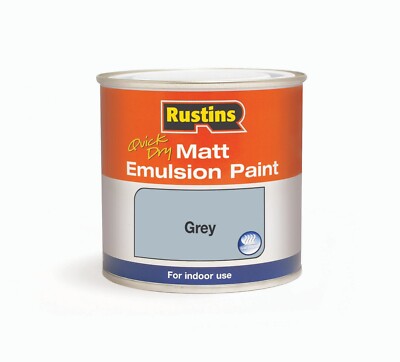 Rustins schnell trocknende matte Emulsionsfarbe - weiß, grau und Magnolie, 250ml & 500ml