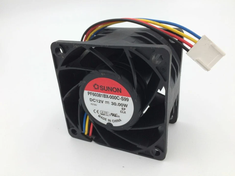 SUNON PF60381BX-000C-S99 Cooling Fan DC 12V 30W 4wire 4-pin - Image 3 of 4