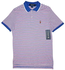 U.S. POLO ASSN. Men's Luxury Feel Stripe Interlock Polo Shirt