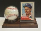 AUTOGRAPHED BASEBALL PHIL RIZZUTO THE SCOOTER NEW YORK YANKEES WITH CASE & CARD