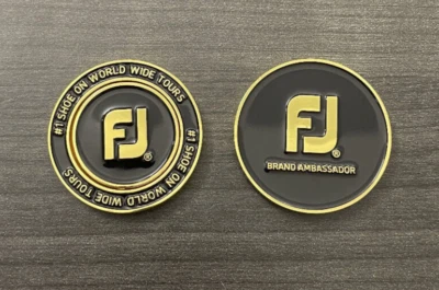 EXPLORE THE OUTDOORS FootJoy Coin and Magnetic Ball Marker Black Gold