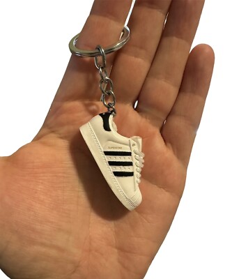 Mini Adidas Shoe Keychain Superstar Classic Low White