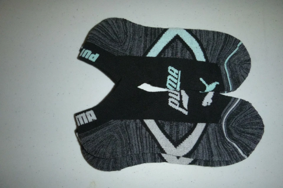 Puma SPORT Hombre Atletismo CORTE BAJO 2 pares de calcetines informales de punto suave talla: 7-11 -negro Foto 2 de 4