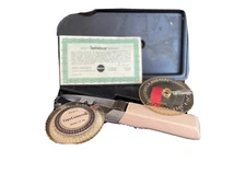 Vintage used Apsco Tape Embosser Model TE 90 - With Warranty Extra Dial & Case