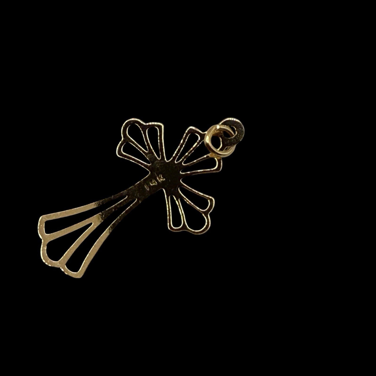 Vintage Signed Small Thin 14K Solid Yellow Gold C… - image 9