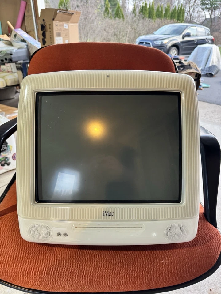 Vtg Apple iMac G3 Snow M5521 RARE Original Box Packaging Dust Cover WORKS WELL - Image 2 of 4