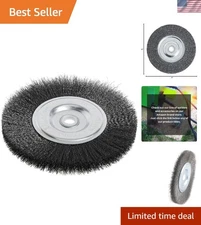 Versatile 6-Inch Alloy Steel Wire Brush for Bench Grinders - Crimped Wire Design