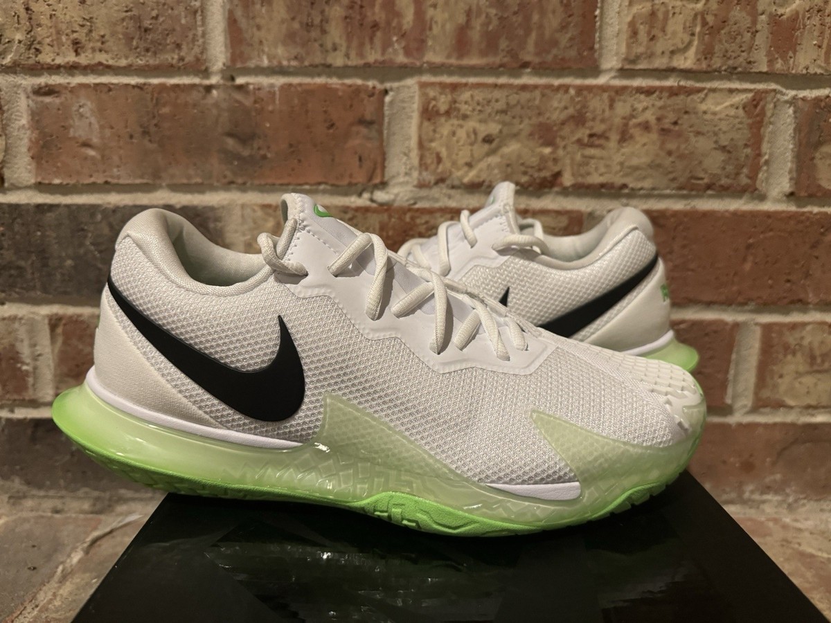 New 7.5 Nike Court Zoom Vapor Cage 4 Rafa Tennis White Green