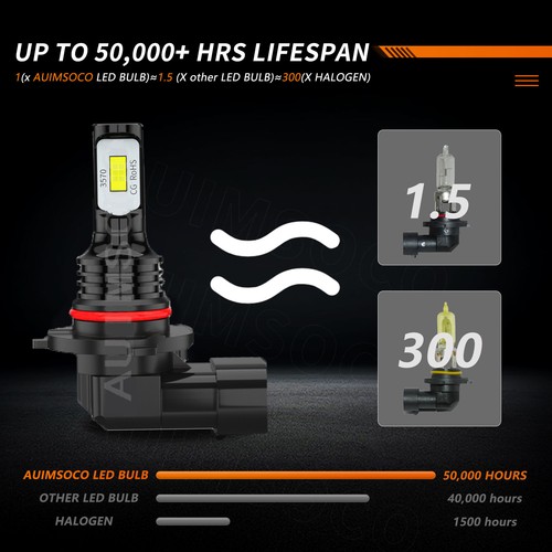 For Chevy Suburban 2500 Sport Utility 2000-2006 4x LED Headlight Bulbs 9005 9006 - Picture 12 of 17