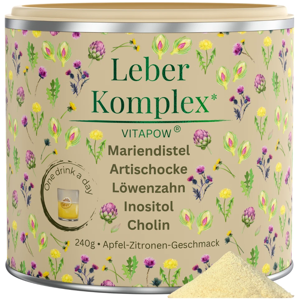 Leber Komplex - Mariendistel Artischocke Löwenzahn Cholin Inositol - VITAPOW®