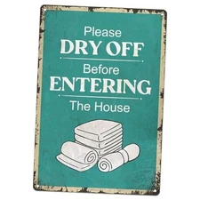 Swimming Pool Sign Decor Pool Decorations Outdoor Please Dry Off Before 