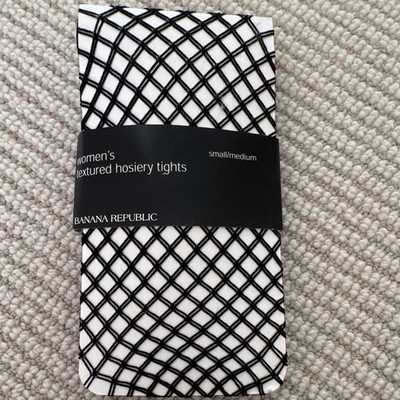 Banana Republic Women s Fishnet Tights Black Size S 15 Denier Full Toe
