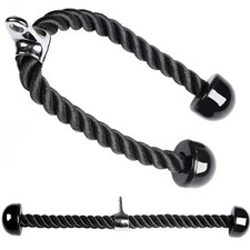 Gym Tricep Rope Pull Down Cable Attachment Handle Multigym Home Train Lat Bicep