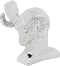 Chrome Metal Rams Head Hood Ornament Replacement For Dodge Ram Pickup Truck Rig