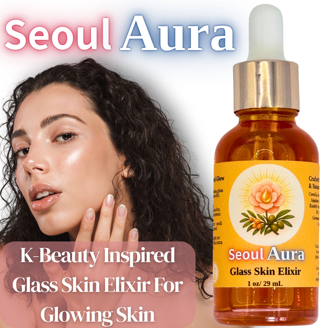 Korean Skincare Glass Skin Elixir | Seoul Aura 1oz K-Beauty 