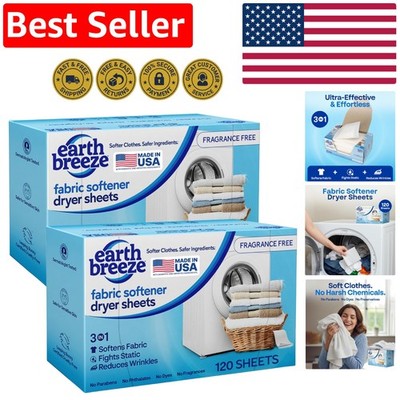 Luxurious Fragrance-Free Dryer Sheets - Wrinkle & Static Reducer for All Fabrics