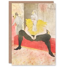 Toulouse Lautrec Art Card The Seated Clowness Sketch
