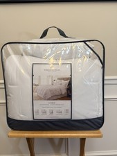 Threshold 8-Piece Comforter Bedding Set Pinch Pleats OEKO-TEX, White, Queen NIB