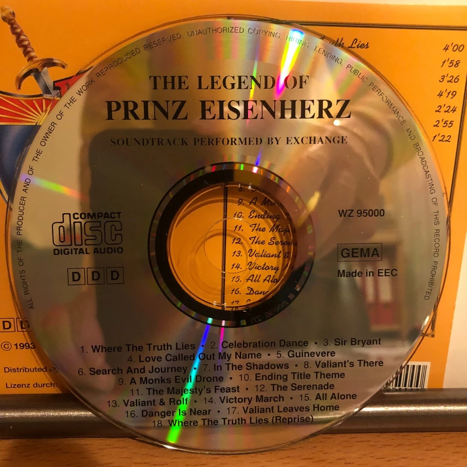 Prinz Eisenherz - The Legend of Prinz Eisenherz - Soundtrack CD 1993 - Bild 3 von 3