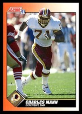 1991 Score Charles Mann #411 Washington Redskins NFL Football Base Set