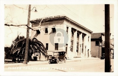 California Auburn CA Placer Co Bank 1920s RPPC Photo Postcard COPY