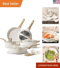 14-Piece Nonstick Cookware Set: Durable Pots, Pans, and Utensils Included